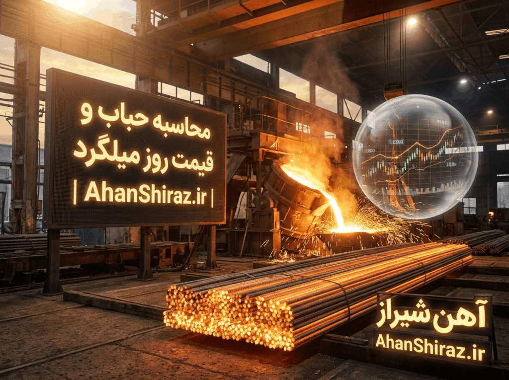 محاسبه حباب و قیمت روز میلگرد از روی قیمت تمام‌شده تولید