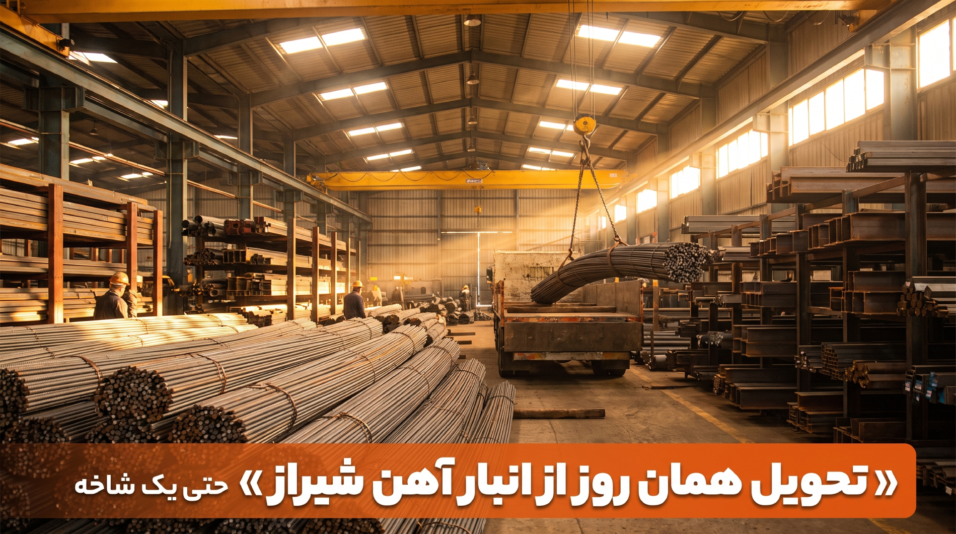 انبار آهن شیراز - تحویل فوری میلگرد و تیرآهن به پروژه های ساختمانی